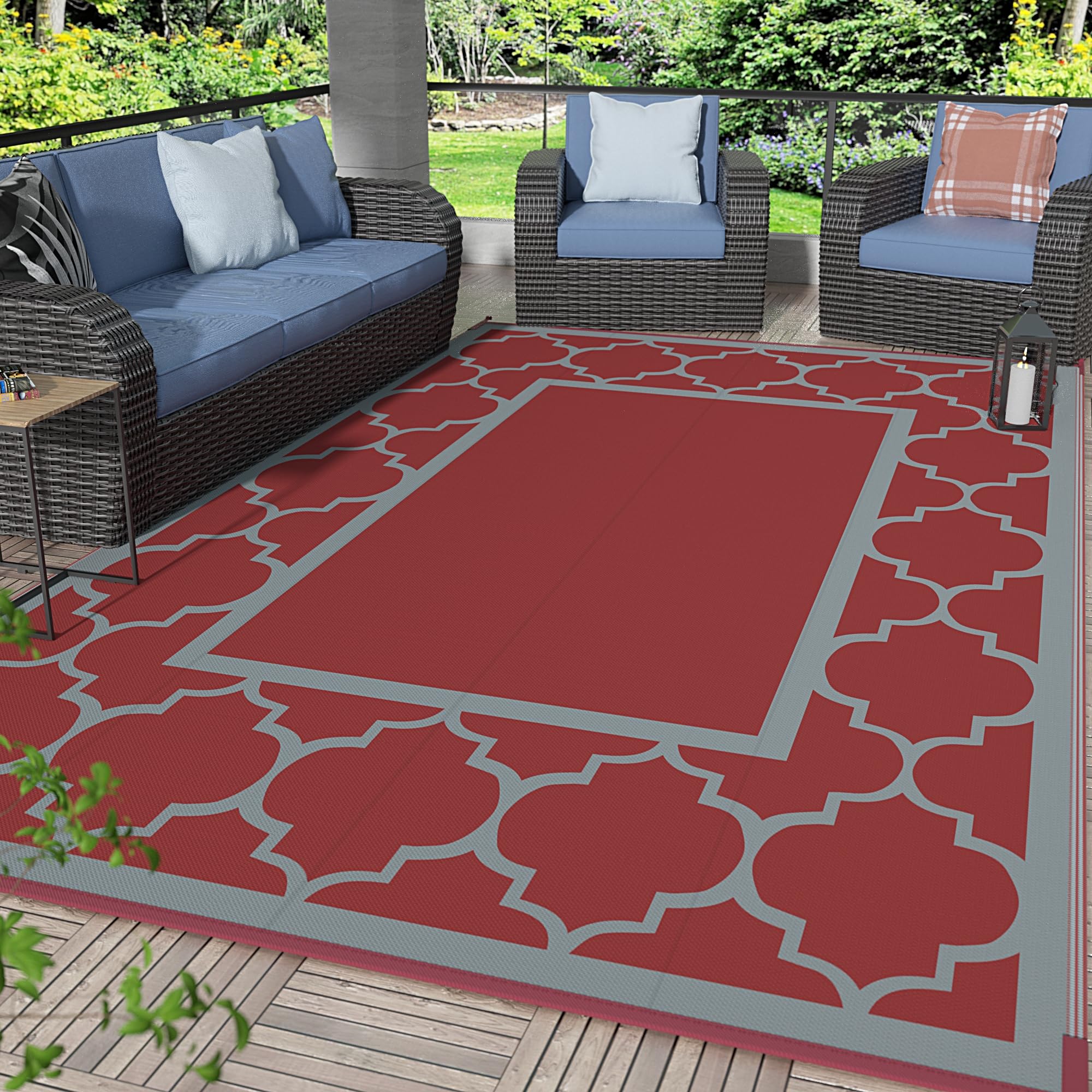 GENIMO alfombra exterior vista frontal, resistente y decorativa