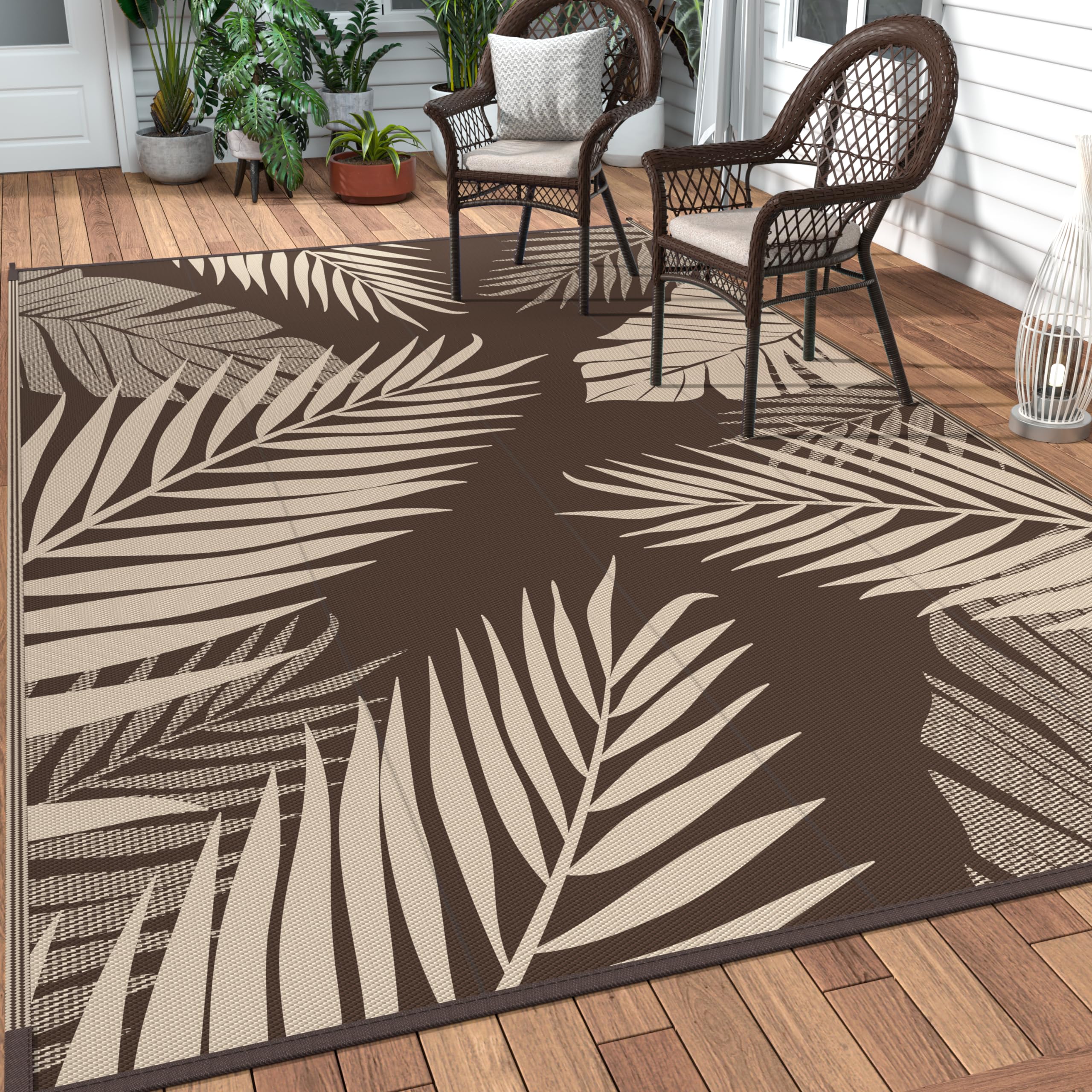 GENIMO alfombra frontal 5x8 café beige, aspecto elegante y resistente