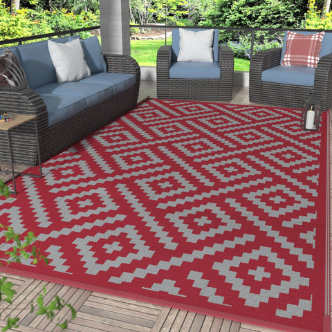 GENIMO alfombra frontal mostrando diseño geométrico y resistencia