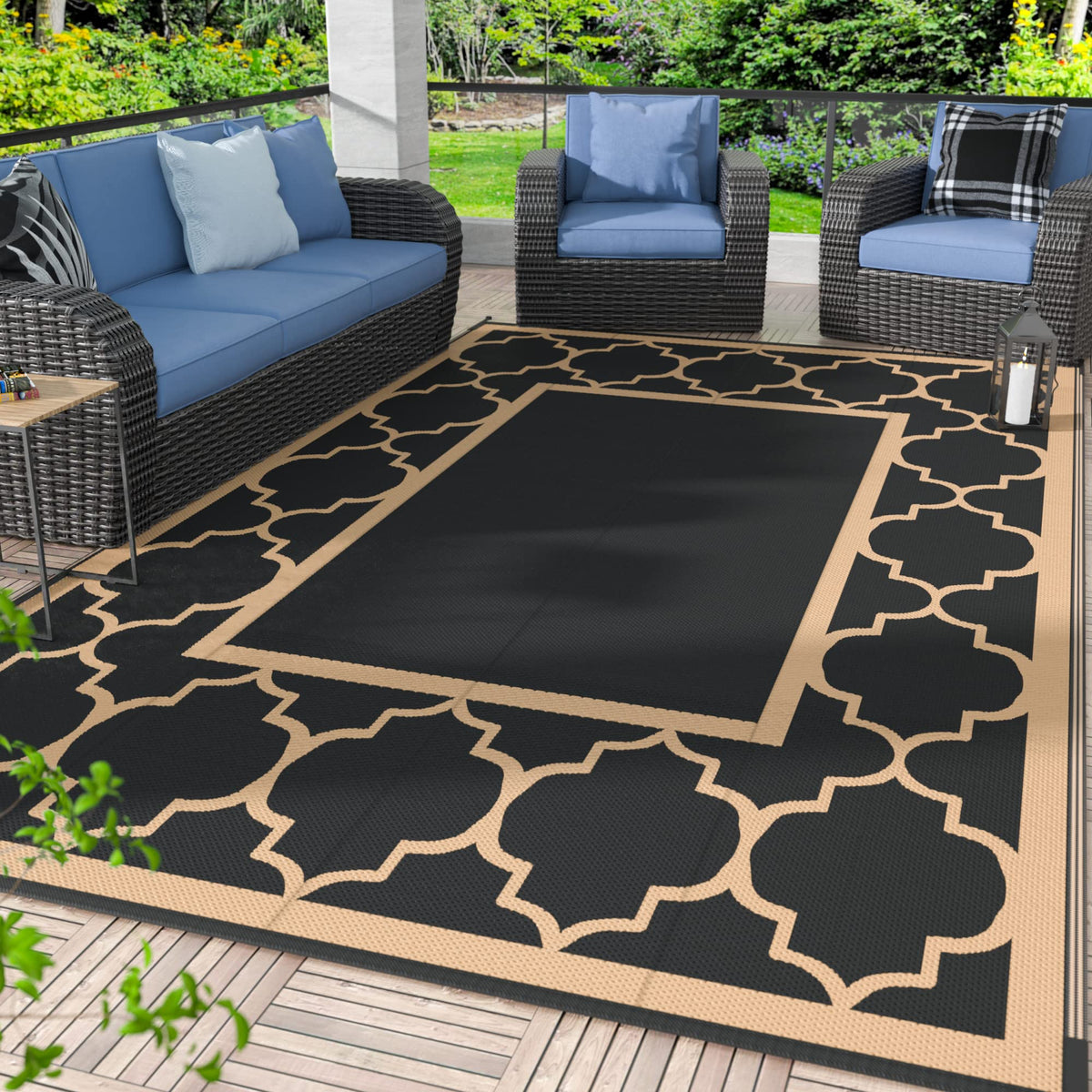 GENIMO alfombra exterior frontal mostrando diseño y resistencia
