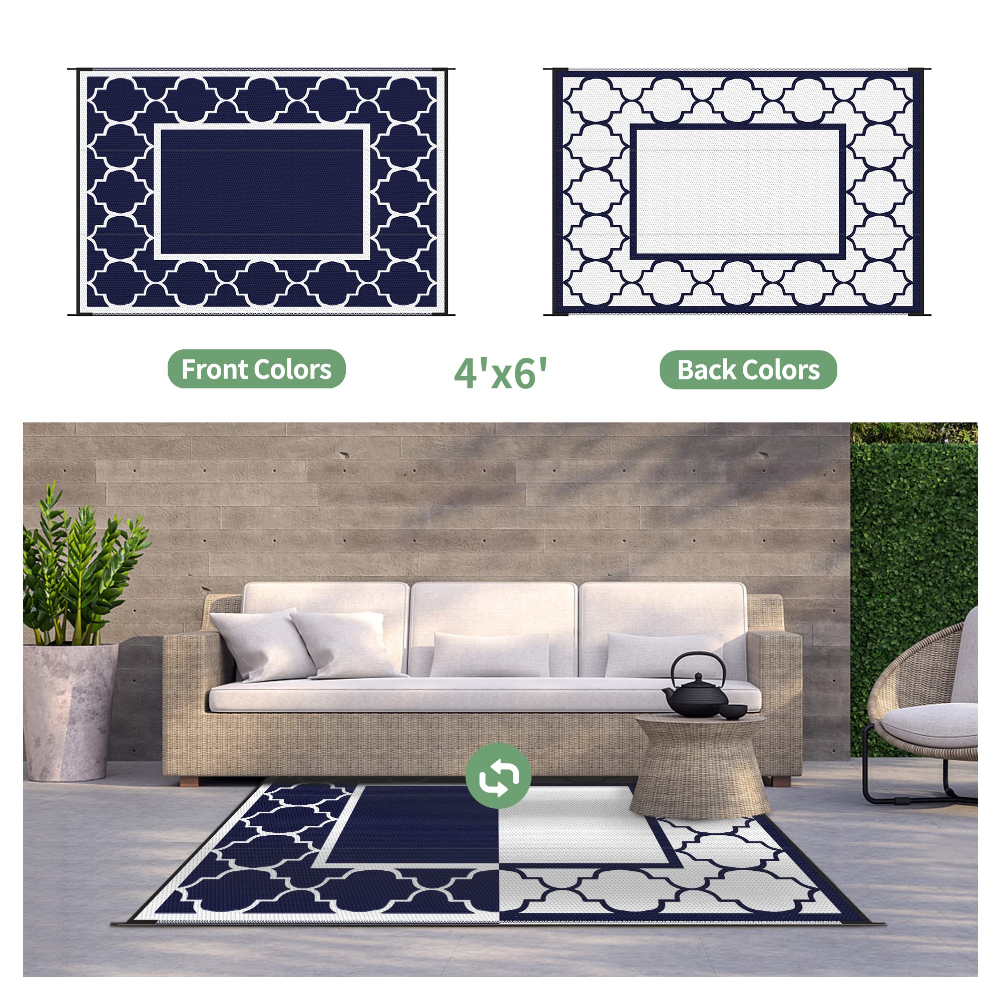 GENIMO alfombra plegada compacta fácil de transportar y guardar