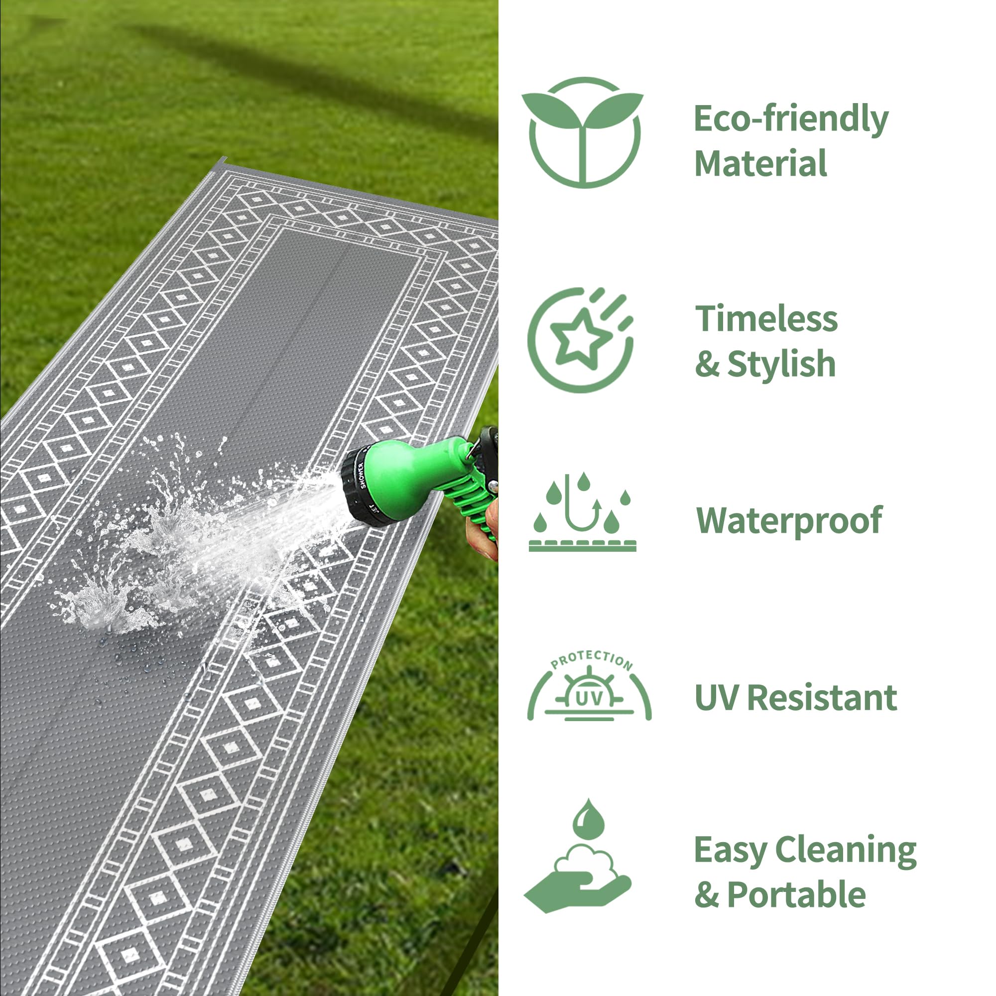 GENIMO alfombra plegada ocupando poco espacio ideal para llevar de camping