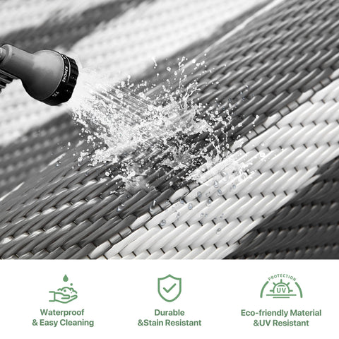 GENIMO alfombra plegada lista para transporte y almacenamiento compacto