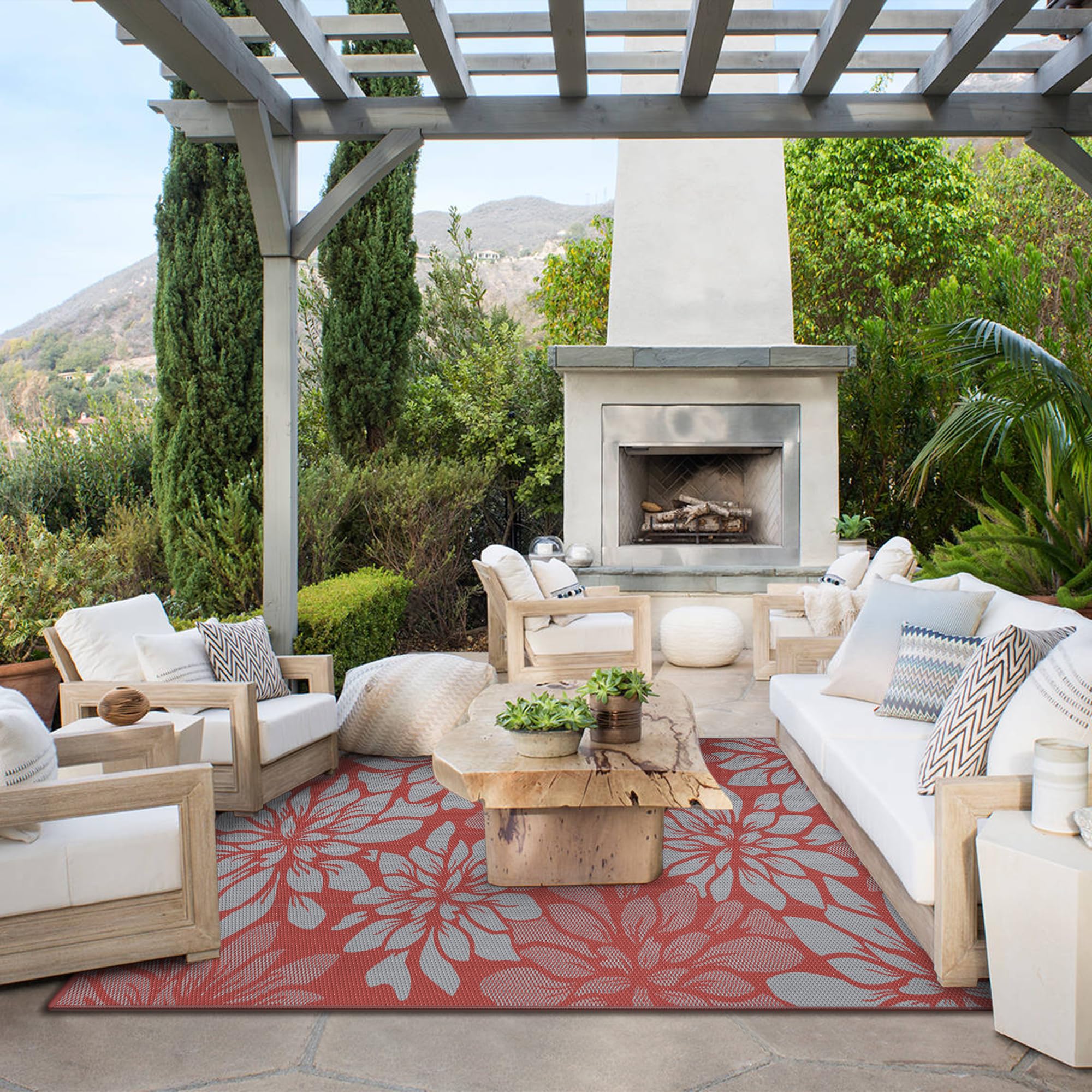 GENIMO alfombra reversible en ambiente interior-exterior que aporta versatilidad