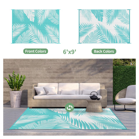 GENIMO alfombra reversible mostrando ambas caras y ventaja de versatilidad
