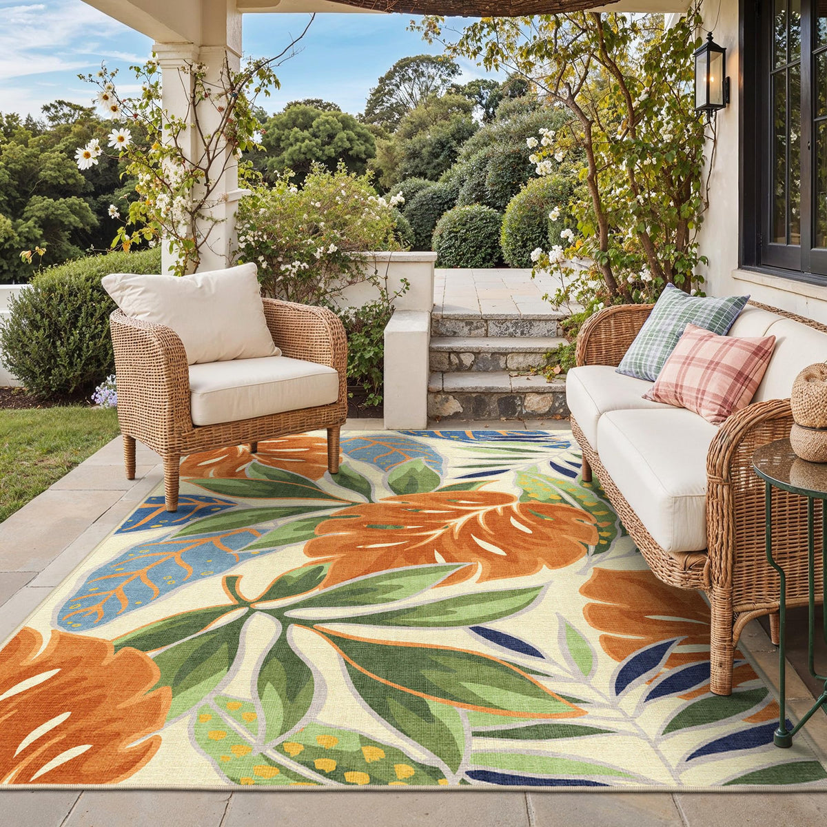 GENIMO alfombra frontal mostrando color Rust Sage y estilo