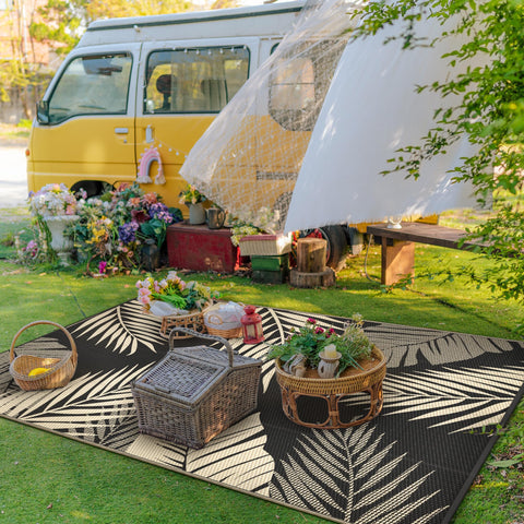 GENIMO alfombra en porche con muebles, facilita un espacio exterior acogedor