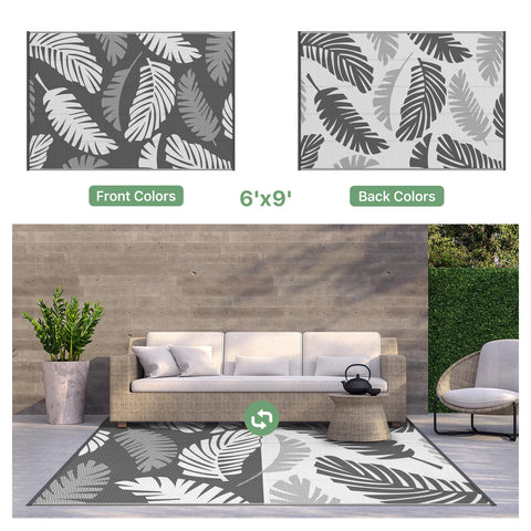 GENIMO ambientación exterior con alfombra mostrando combinación decorativa