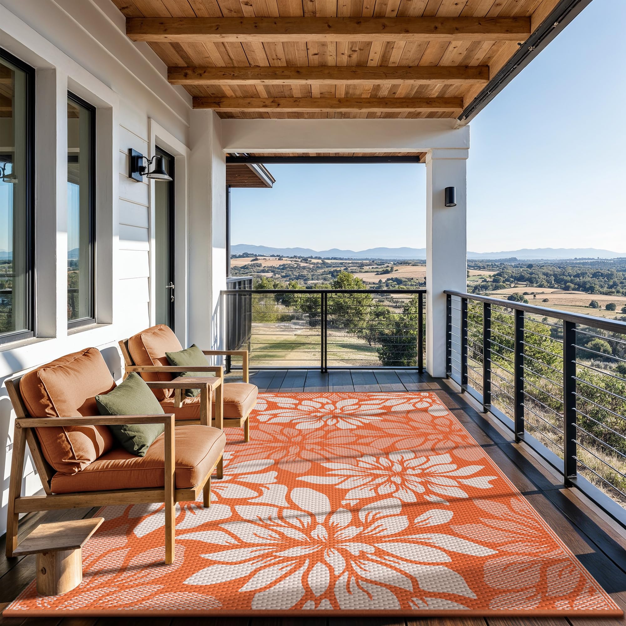 GENIMO comparación de tamaño 6'x9' para escala en exterior