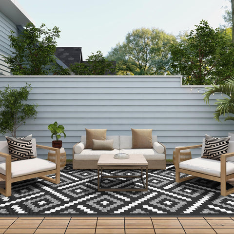 GENIMO alfombra junto a silla para apreciar escala y conveniencia de 6'x9'