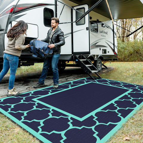 GENIMO alfombra colocada en patio con muebles, mejora zona exterior cómoda