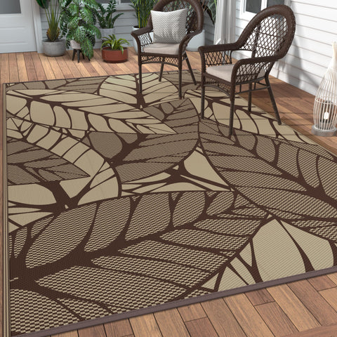GENIMO vista frontal del empaque y alfombra 6'x9' mostrando estilo y dimensiones