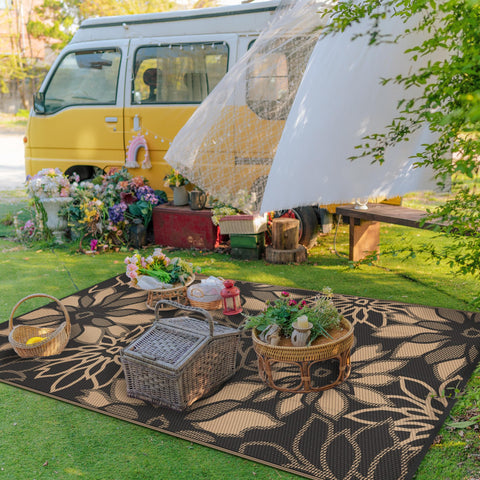 GENIMO alfombra plegada en bolsa, fácil transporte para camping