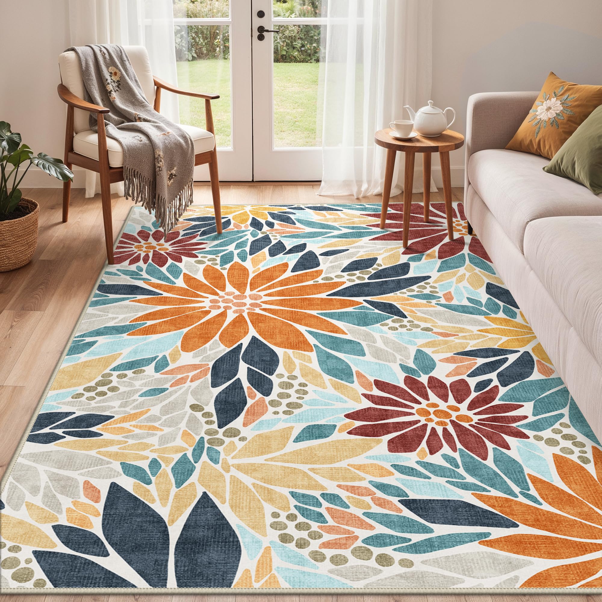 GENIMO alfombra en camping junto a sillas, portátil y versátil