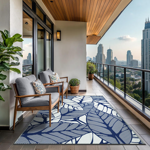 GENIMO alfombra en patio con muebles, crea ambiente acogedor