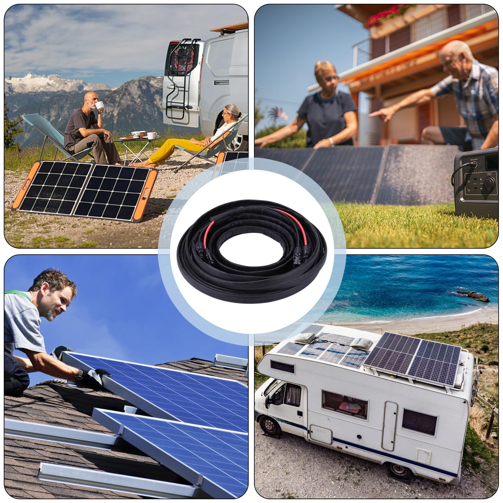 Geosiry instalación exterior en tejado mostrando durabilidad en clima