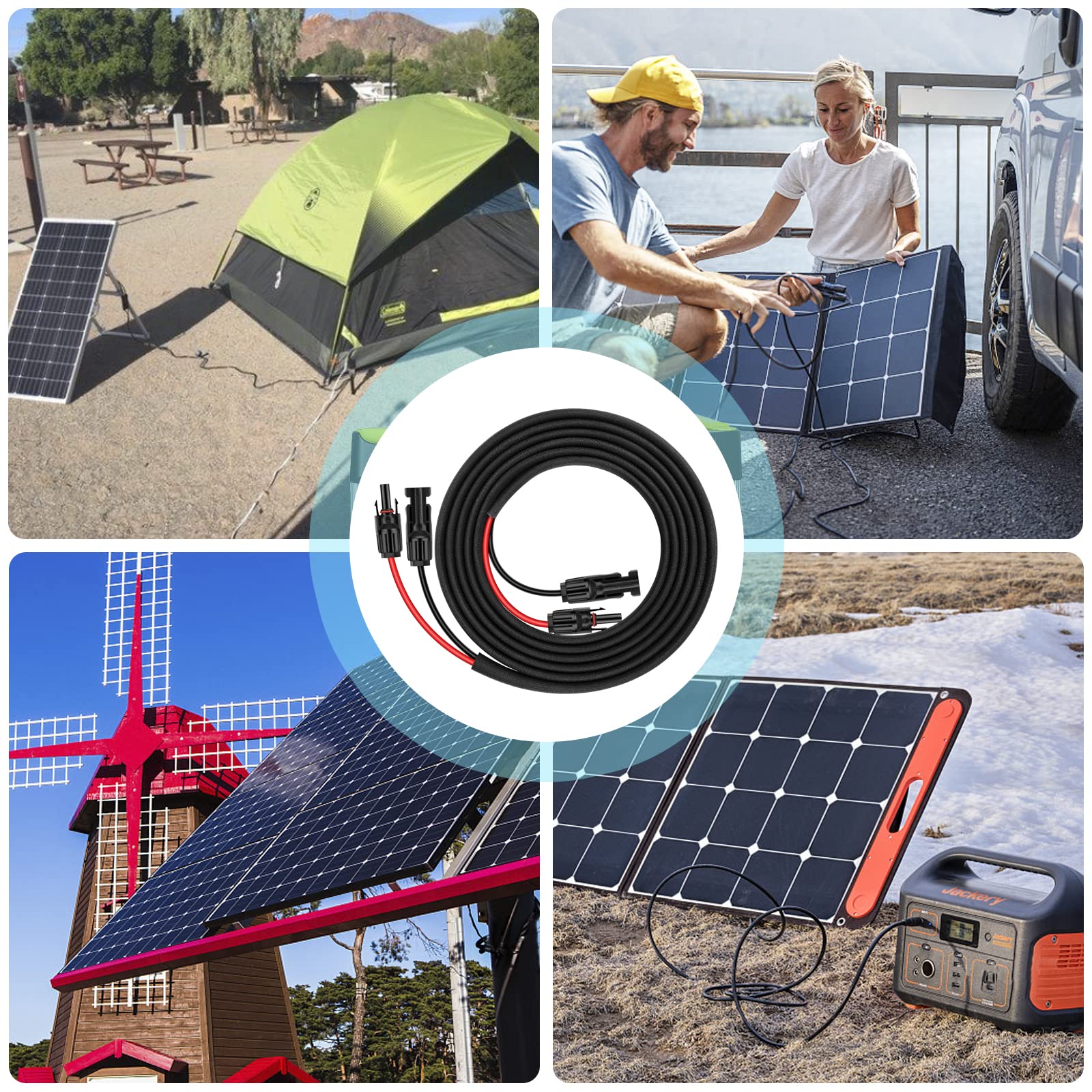Geosiry cable instalado en entorno exterior junto a paneles, demuestra durabilidad