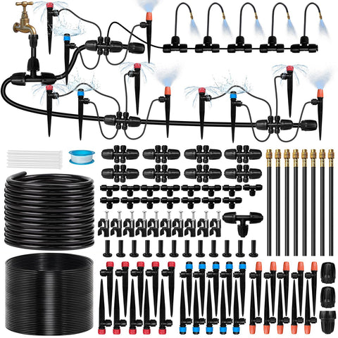 GGAQHLK kit completo frontal mostrando mangueras y boquillas para instalación rápida