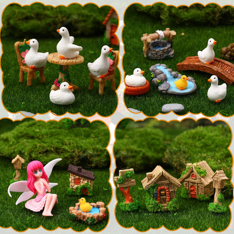 GGSTDDUP conjunto de casitas en resina con colores duraderos para escenas realistas