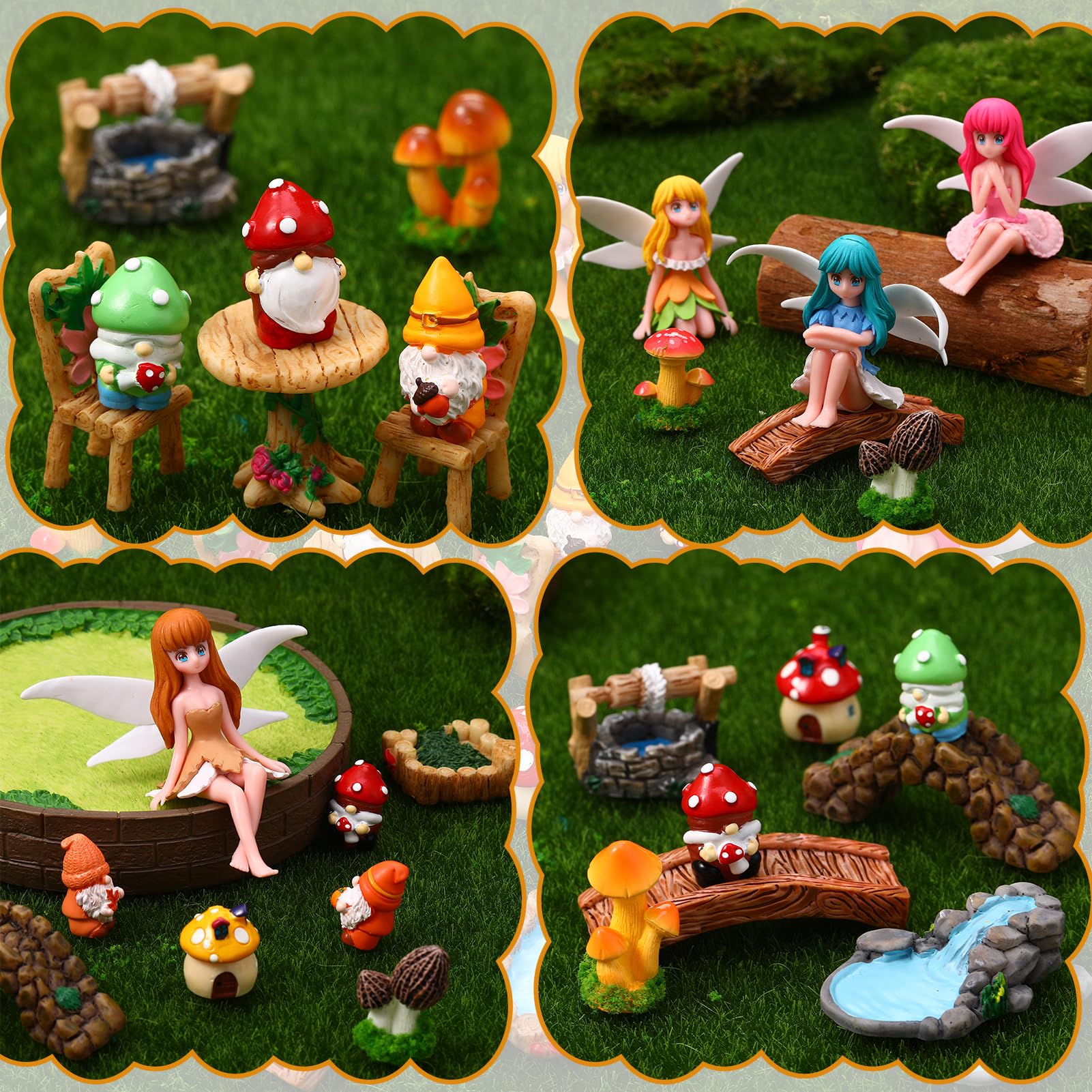 GGSTDDUP miniaturas colocadas en maceta de suculentas para inspiración decorativa