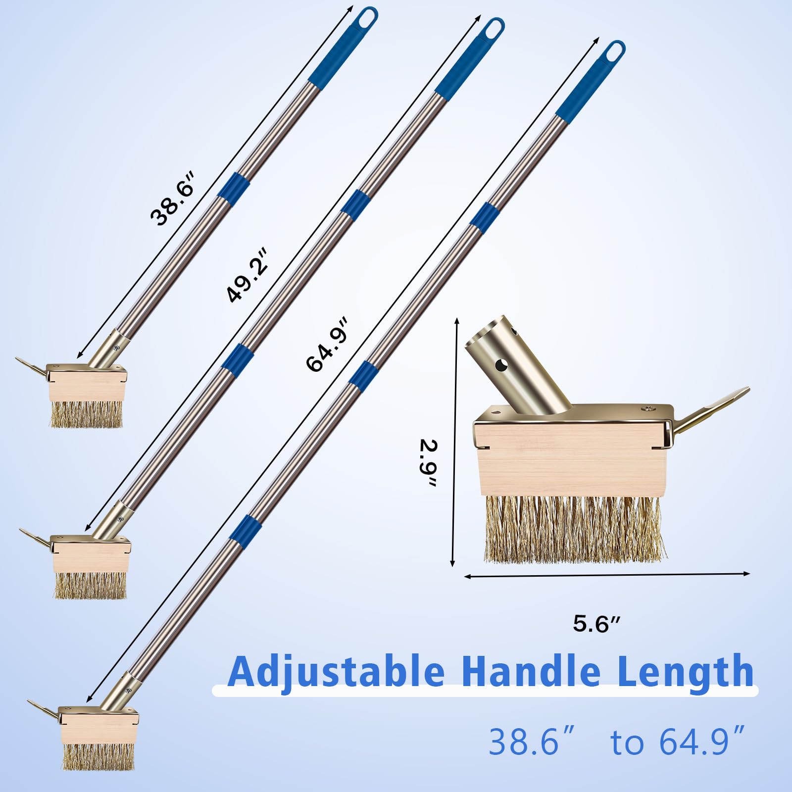 GHWMYD cepillo ensamblado a longitud completa reduciendo esfuerzo lumbar