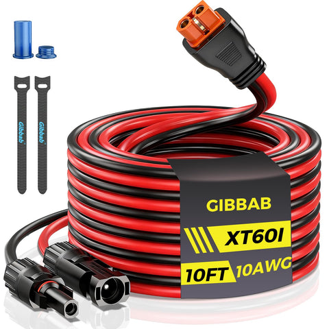 Gibbab cable frontal con conectores XT60i mostrando cierre seguro