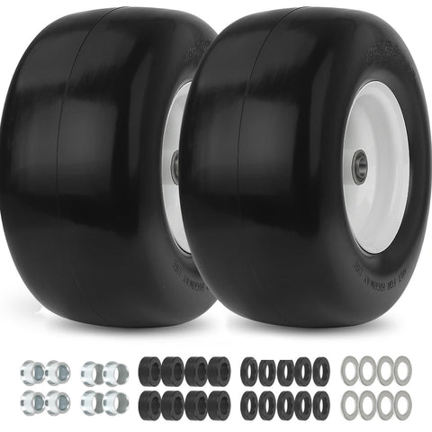 GICOOL rueda frontal 13x6.50-6 mostrando montaje y beneficio durabilidad