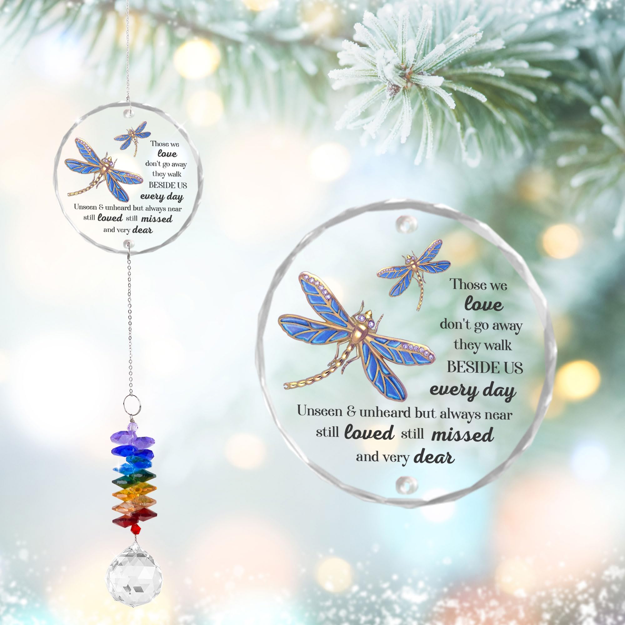 GIFTELIX suncatcher frontal mostrando brillo y diseño elegante