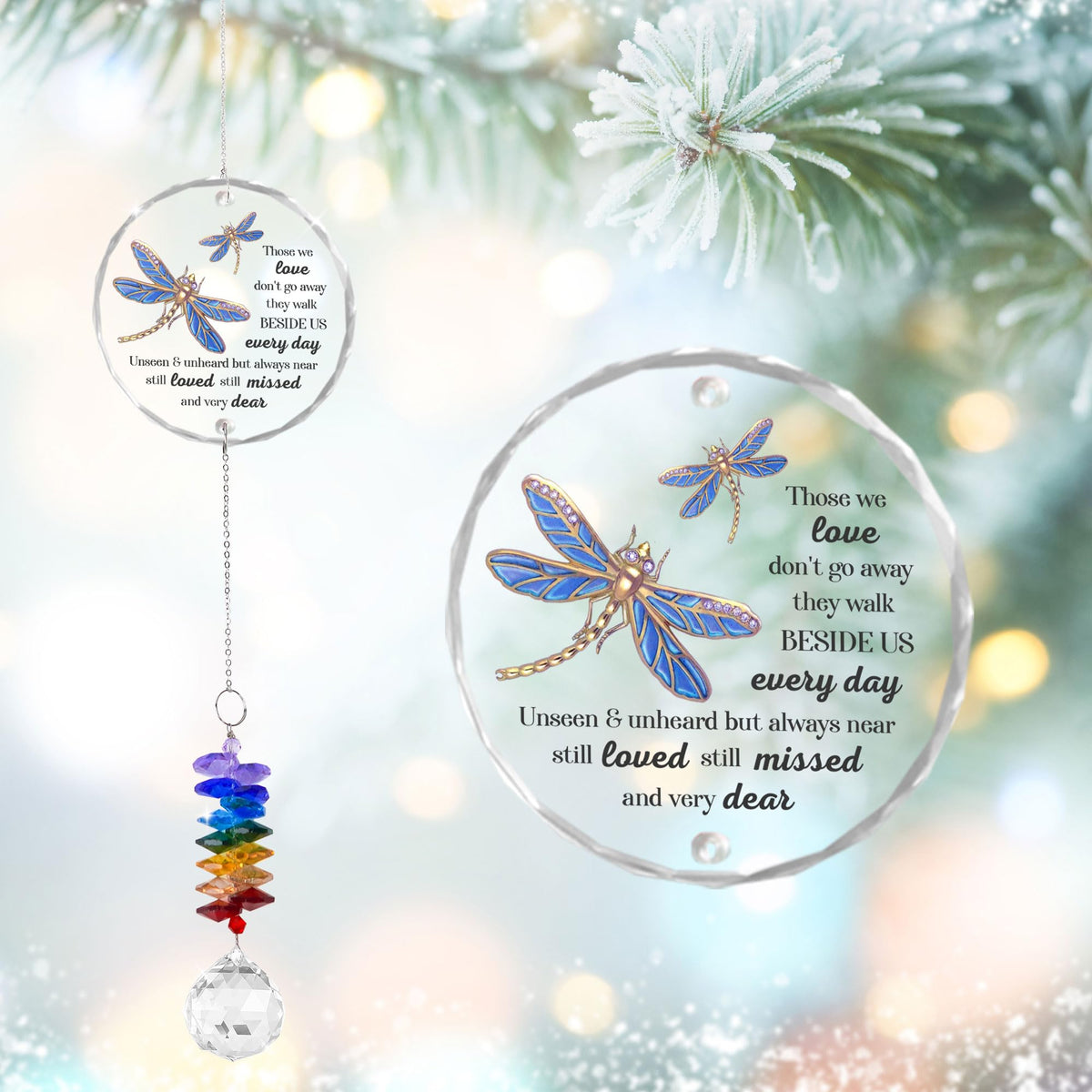 GIFTELIX suncatcher frontal mostrando brillo y diseño elegante