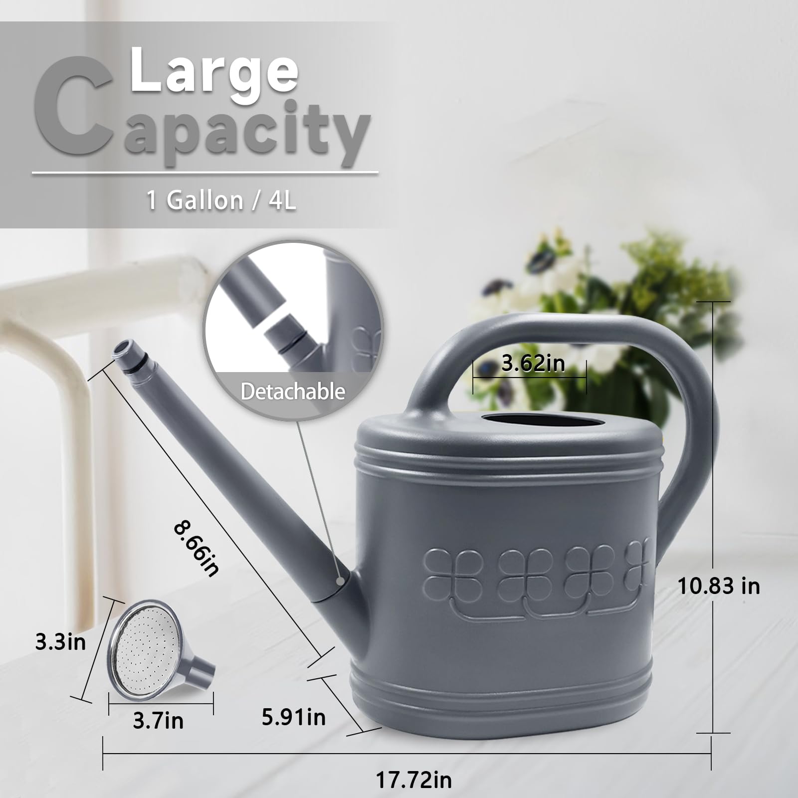 Giftsfaloy cabezal de ducha de acero inoxidable que protege plantas delicadas