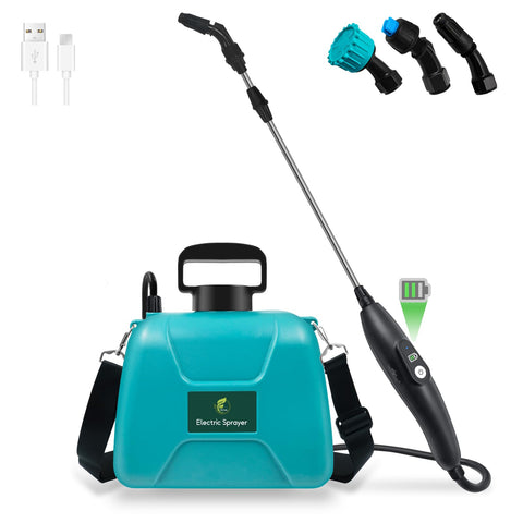 Giftsfaloy vista frontal del pulverizador, robustez y capacidad para jardinería