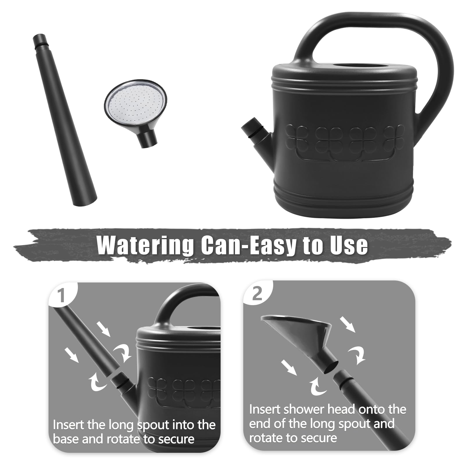 Giftsfaloy regadera en uso en balcón regando macetas con control