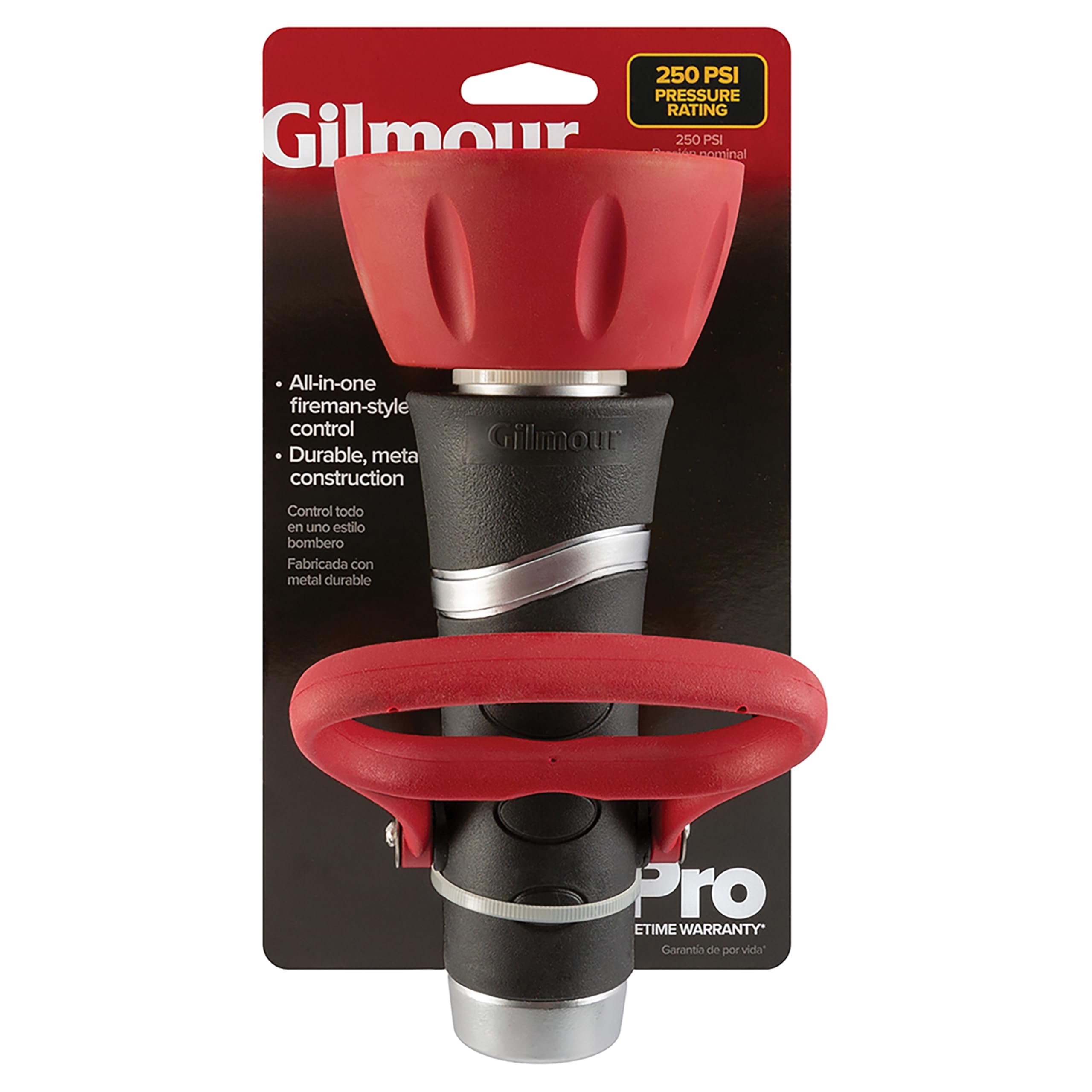 GILMOUR detalle del mango ergonómico con agarre antideslizante para control