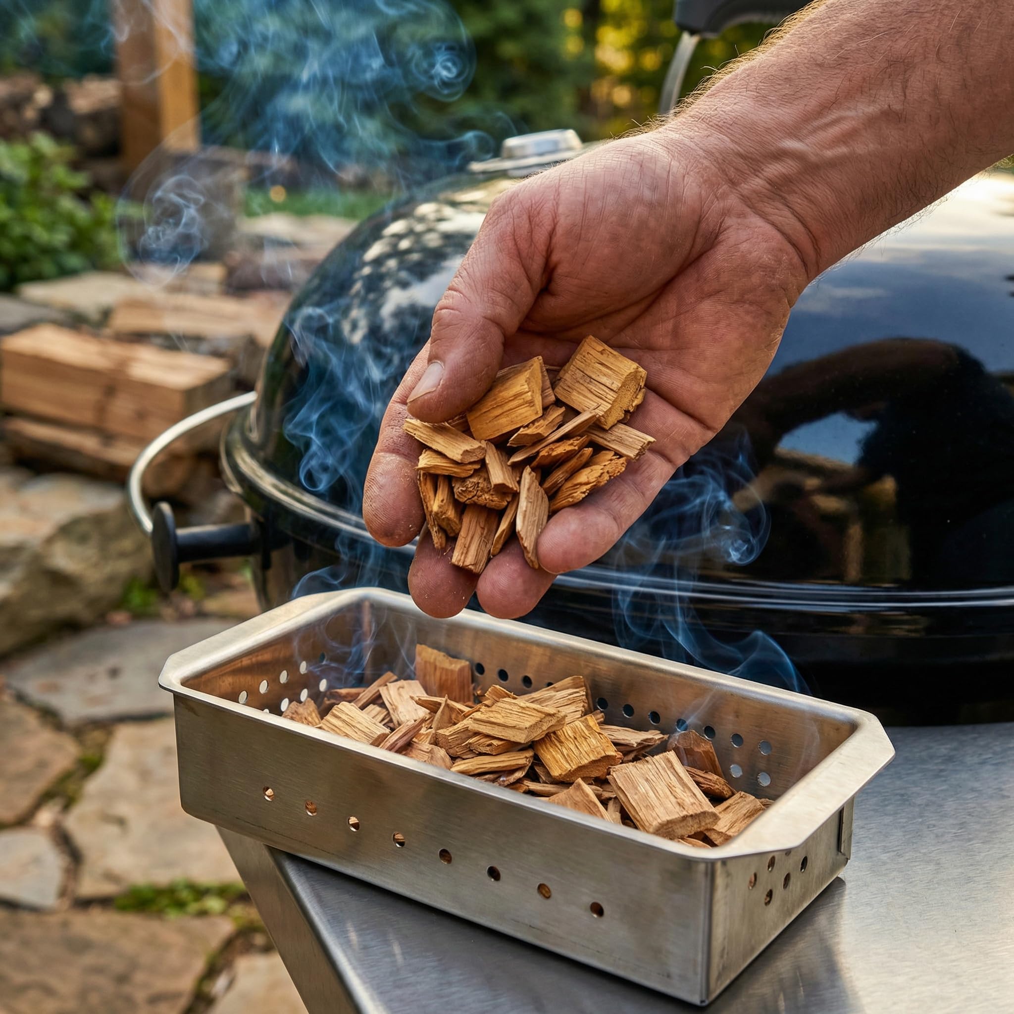 Gimgsoen pollo asado con humo de manzano mostrando sabor delicado
