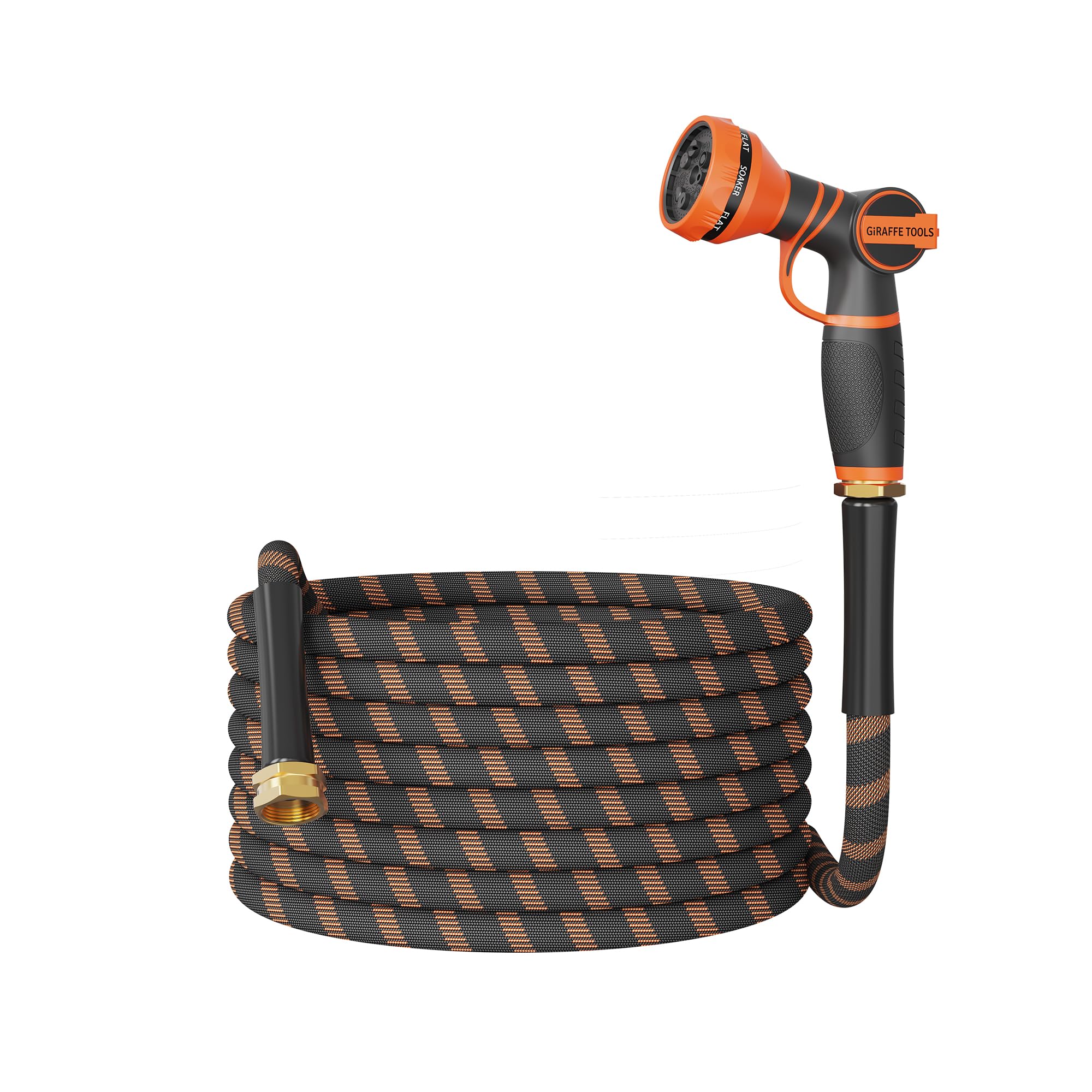 Giraffe Tools frente del embalaje mostrando la manguera y longitud 50ft, durable