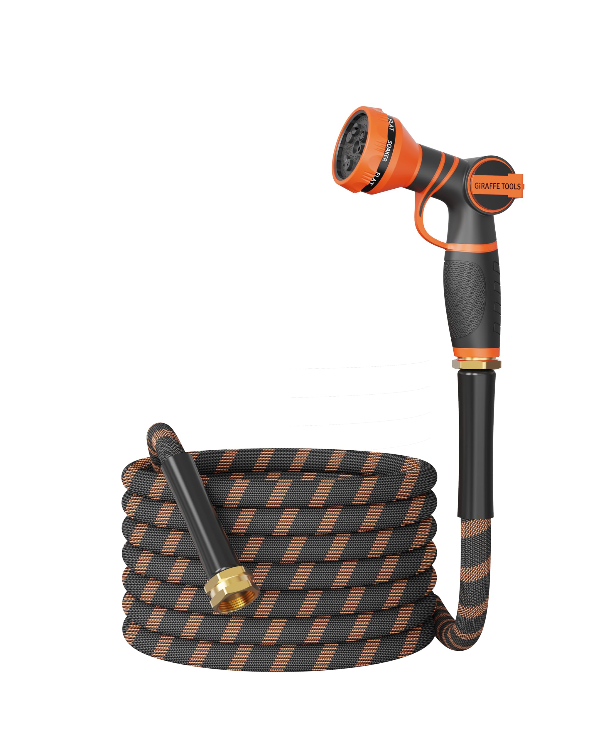 Giraffe Tools manguera vista frontal con empaque, durable y lista para usar