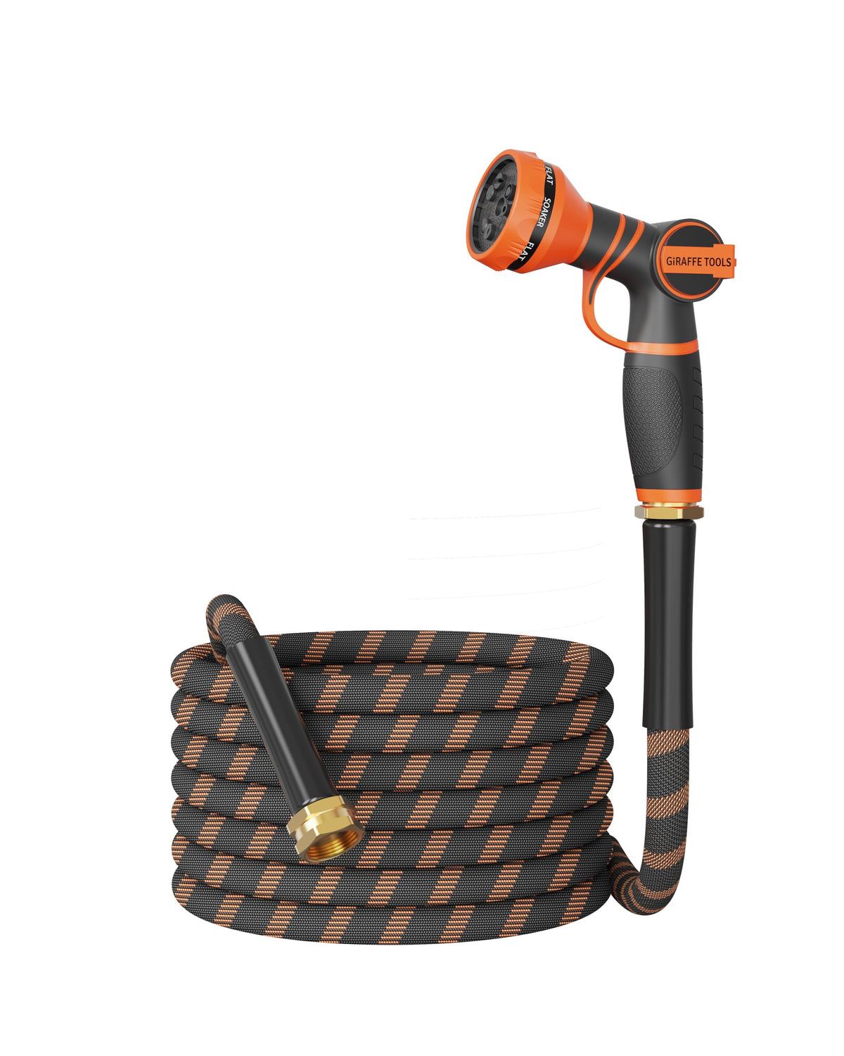 Giraffe Tools manguera vista frontal con empaque, durable y lista para usar