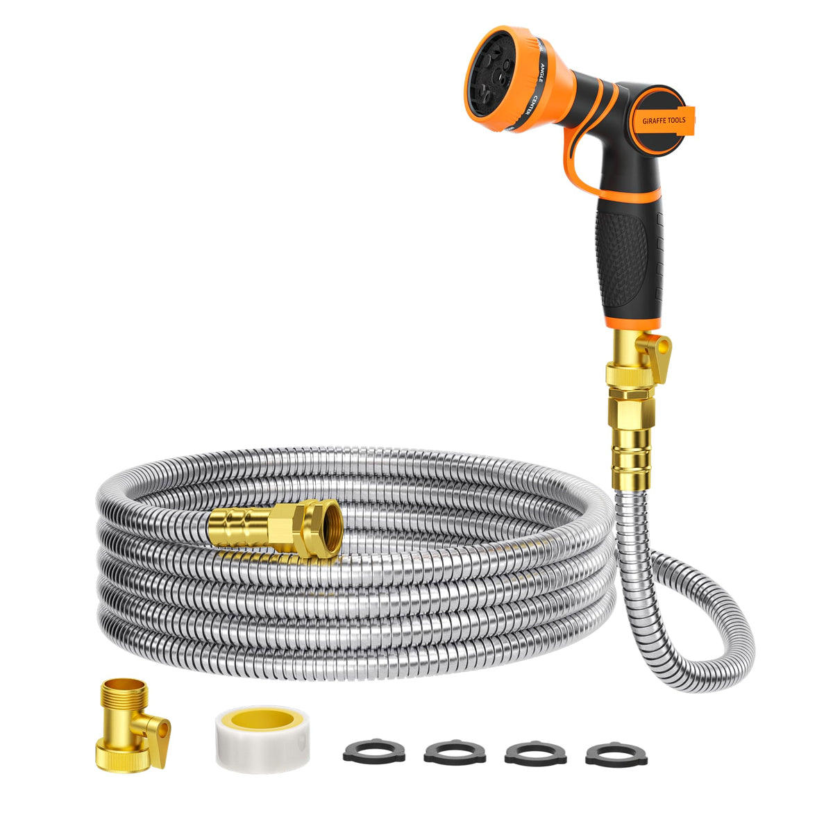 Giraffe Tools manguera frontal con conectores 3/4" y sellado seguro