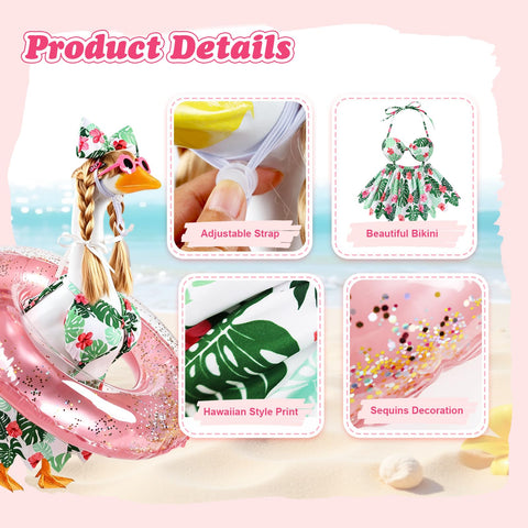 GJL flotador inflable colocado en estatua para estabilidad y look playero