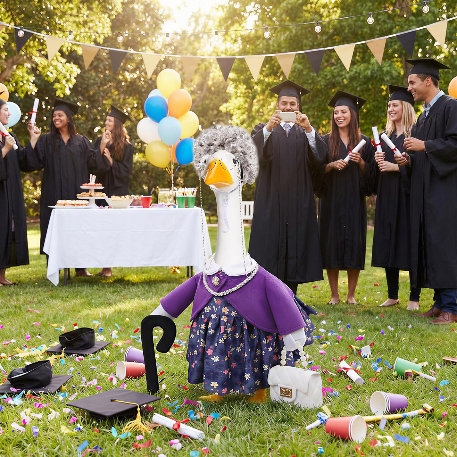 GJL traje puesto en ganso de 23" ambientación acogedora de porche