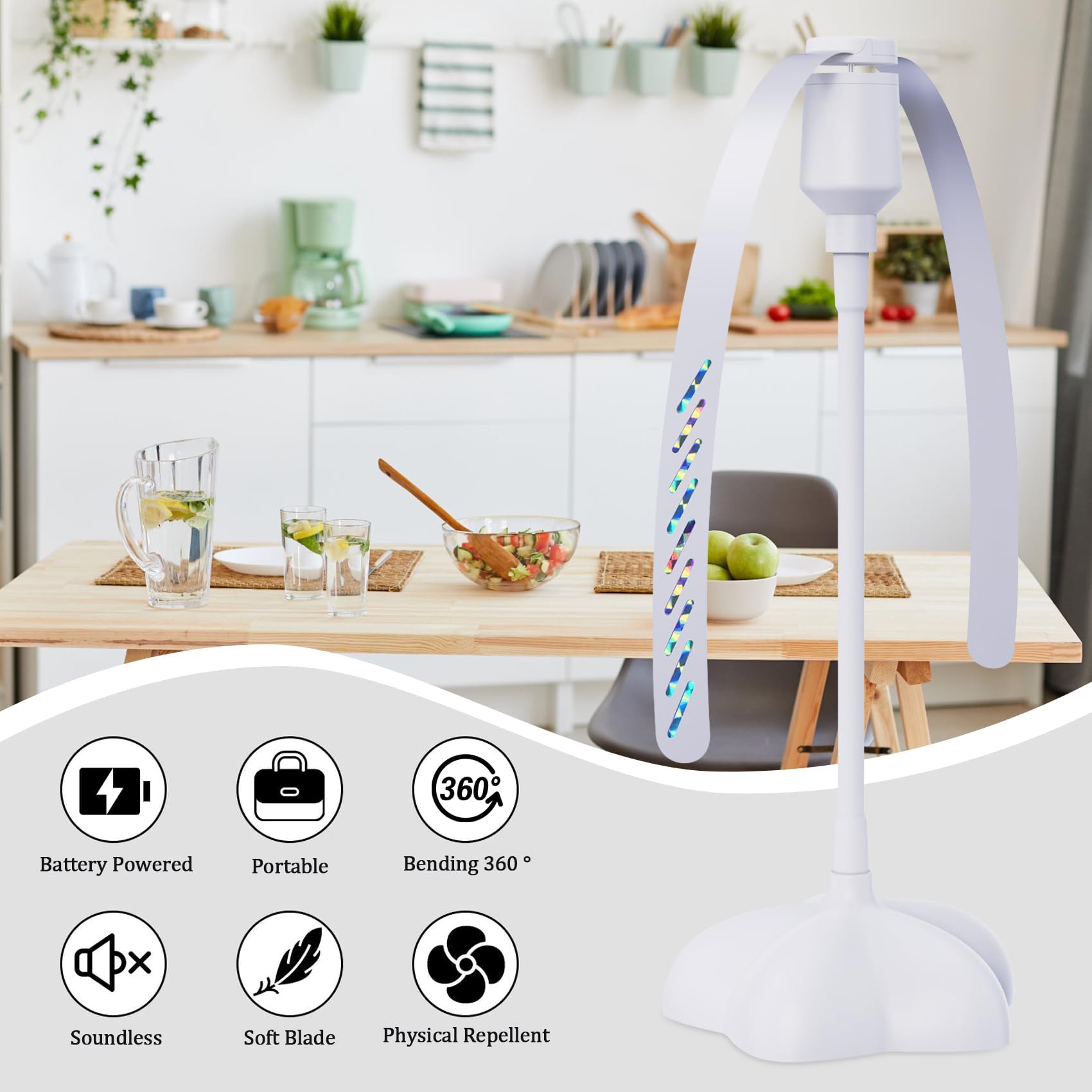 Glovv detalle de aspas flexibles y seguras para evitar daños