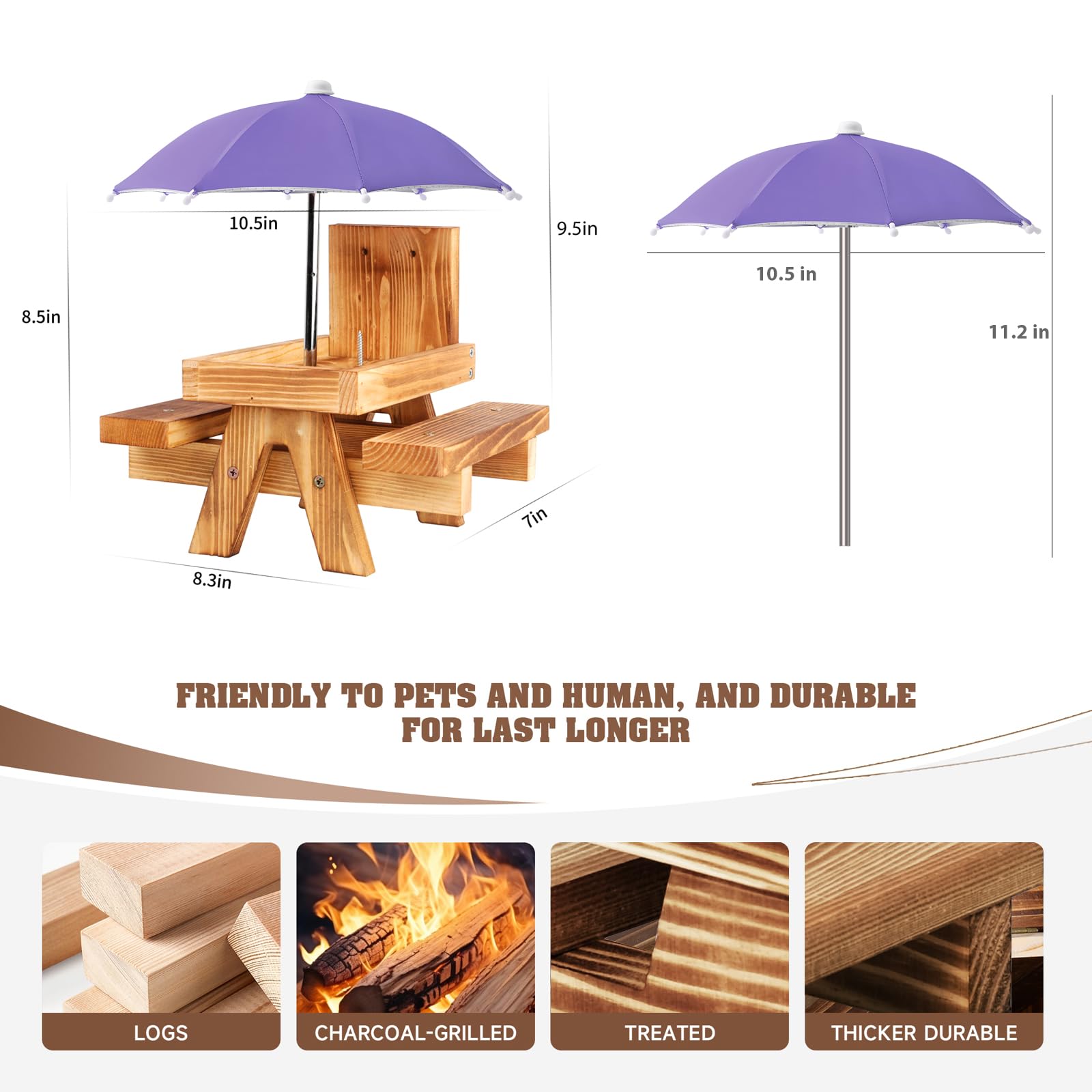 Gnodry detalle de madera carbonizada resistente al agua y sin pintura