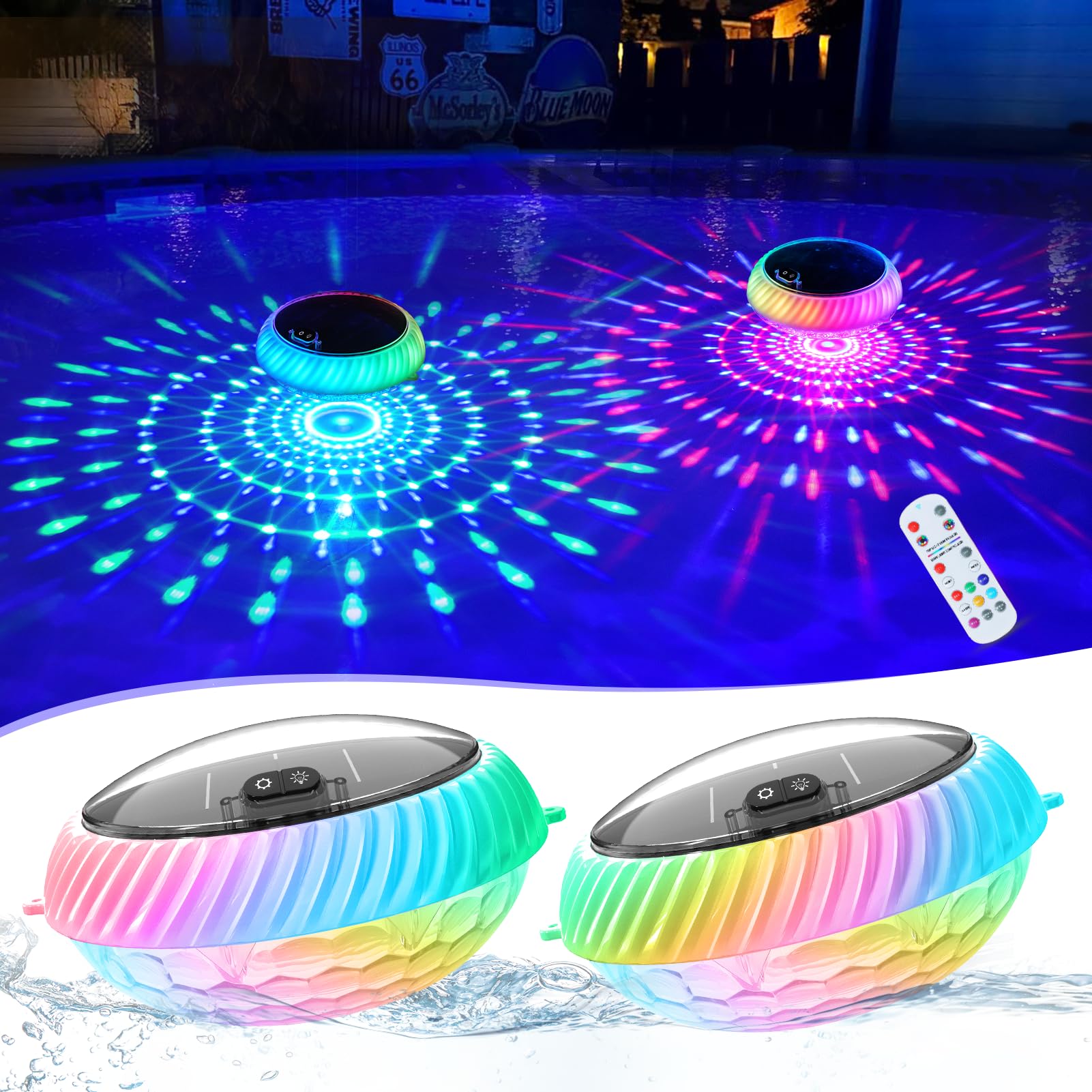 Goallim frente del paquete de luces flotantes mostrando diseño atractivo y facilidad de uso