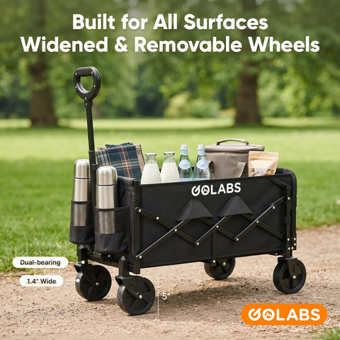 GOLABS ruedas desmontables para limpieza rápida y mantenimiento sencillo