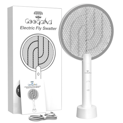 GooQand raqueta colocada en cocina demostrando uso doméstico seguro y práctico