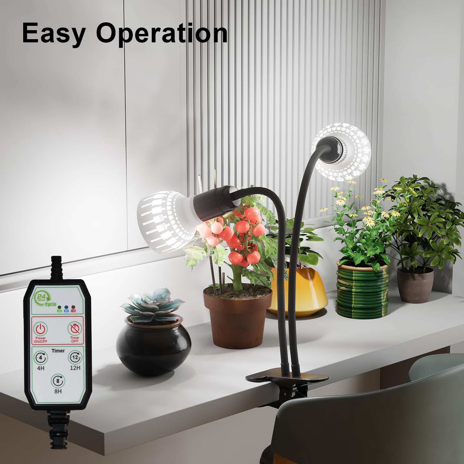 GooingTop cuello flexible ajustable permite dirigir luz con precisión para crecimiento