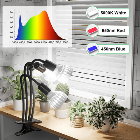 GooingTop lámpara iluminando maceta, favorece crecimiento interior
