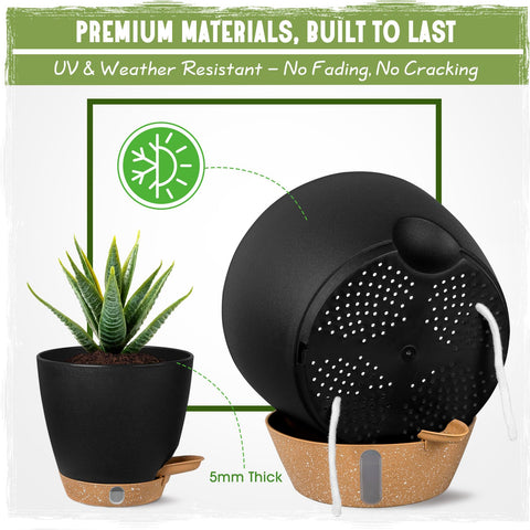 Goproauto maceta de 10 pulgadas con monstera, soporte para plantas medianas
