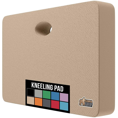 GORILLA GRIP colchoneta frontal mostrando tamaño y color beige para comodidad