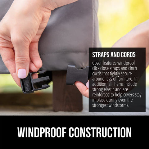GORILLA GRIP correas antiviento sujetando la funda con seguridad